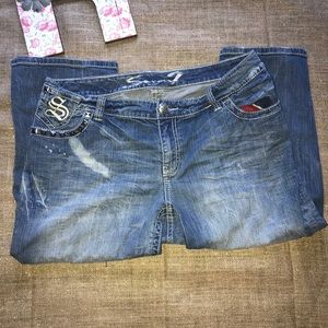 Seven 7 jeans 👖 distressed capris size 16